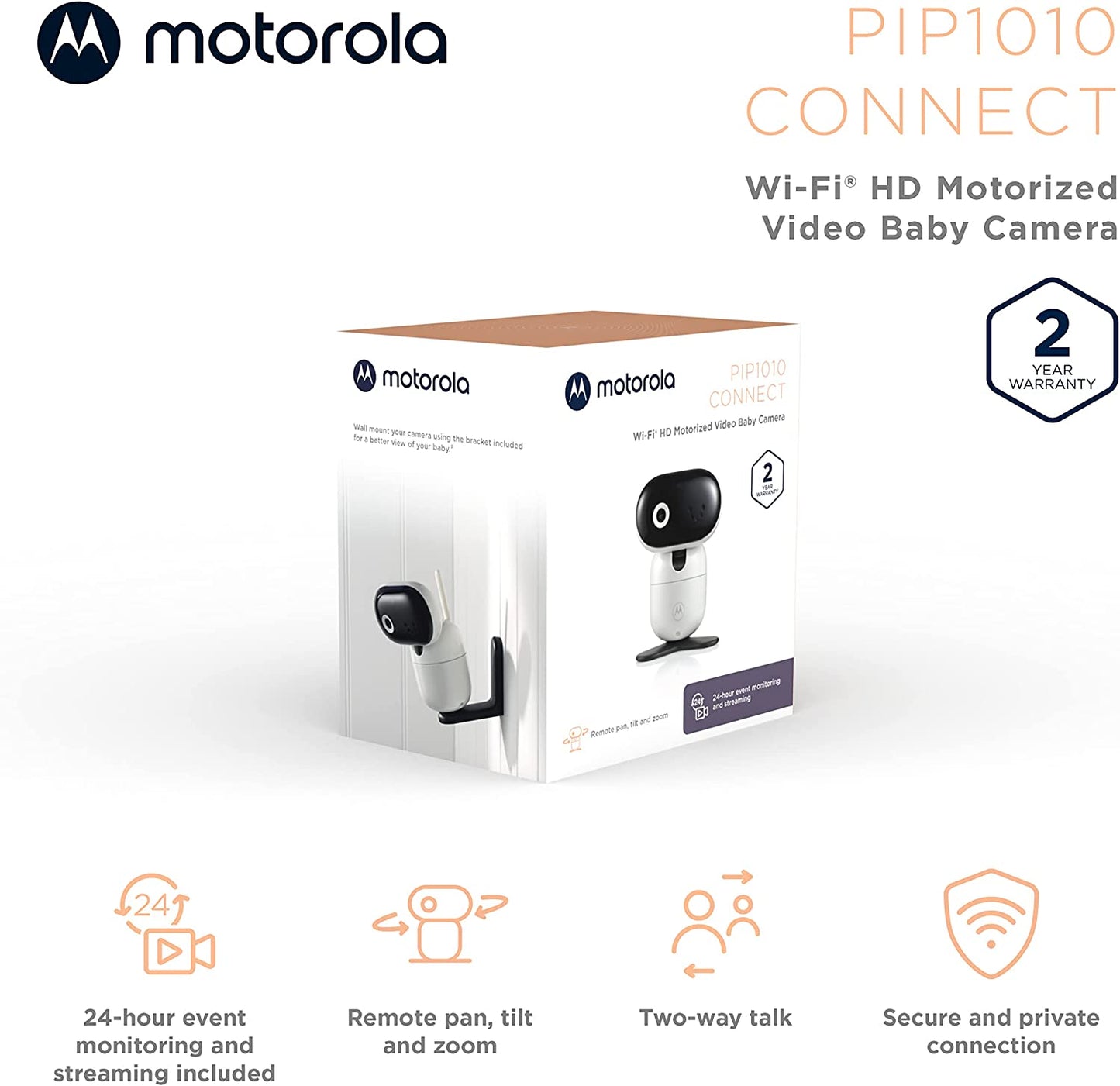 Motorola - Babá Eletrônica Inclui Montagem na Parede PIP1010 CON