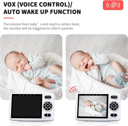 Monitor de bebê com câmera e visão noturna, 3,5''