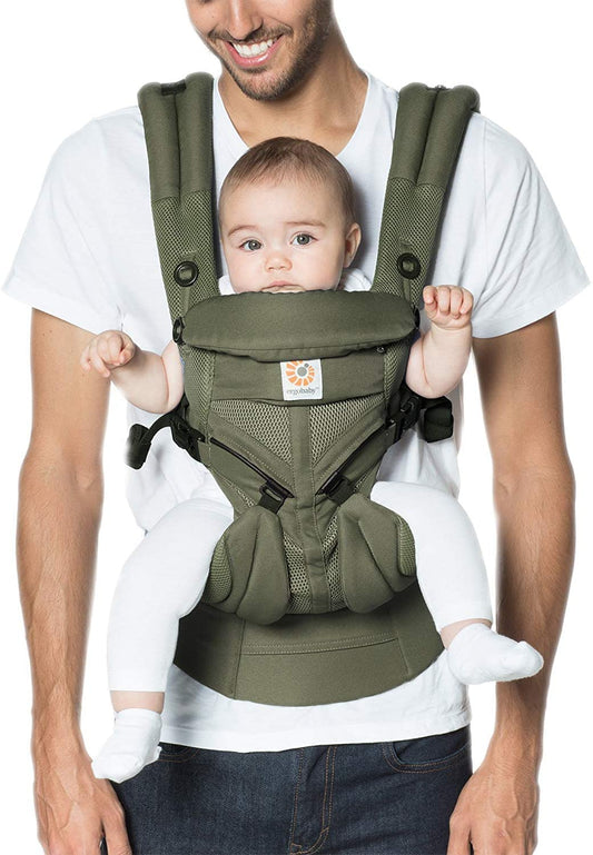 Ergobaby - Canguru para recém-nascidos de até 3 anos, 360 Cool Air Khaki Green