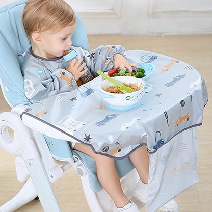 Bebamour - Macacão de Alimentação com Mangas 6+ - Carros Cinza