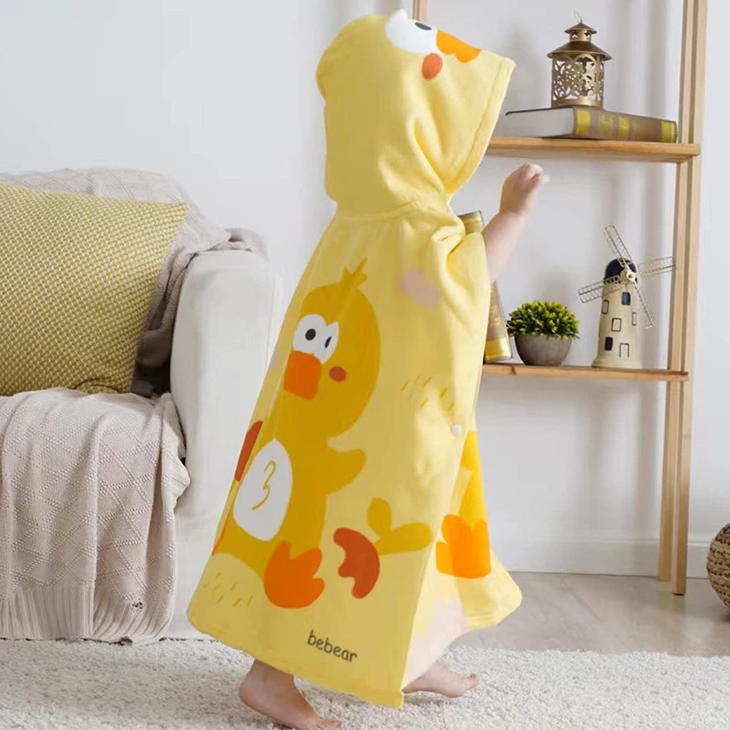 Bebamour - Toalhas com Capuz 100% Algodão 60x65 - 0-6 anos - Pato