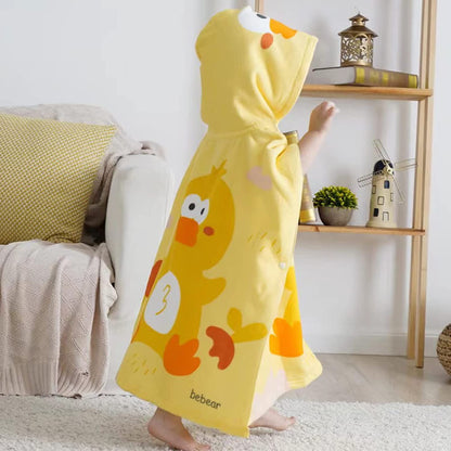 Bebamour - Toalhas com Capuz 100% Algodão 60x65 - 0-6 anos - Pato