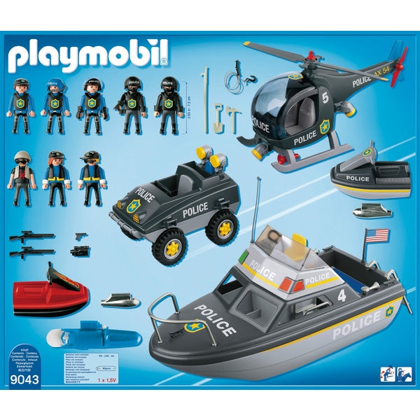 Playmobil Superconjunto Unidade Tática Veículo Policial SWAT