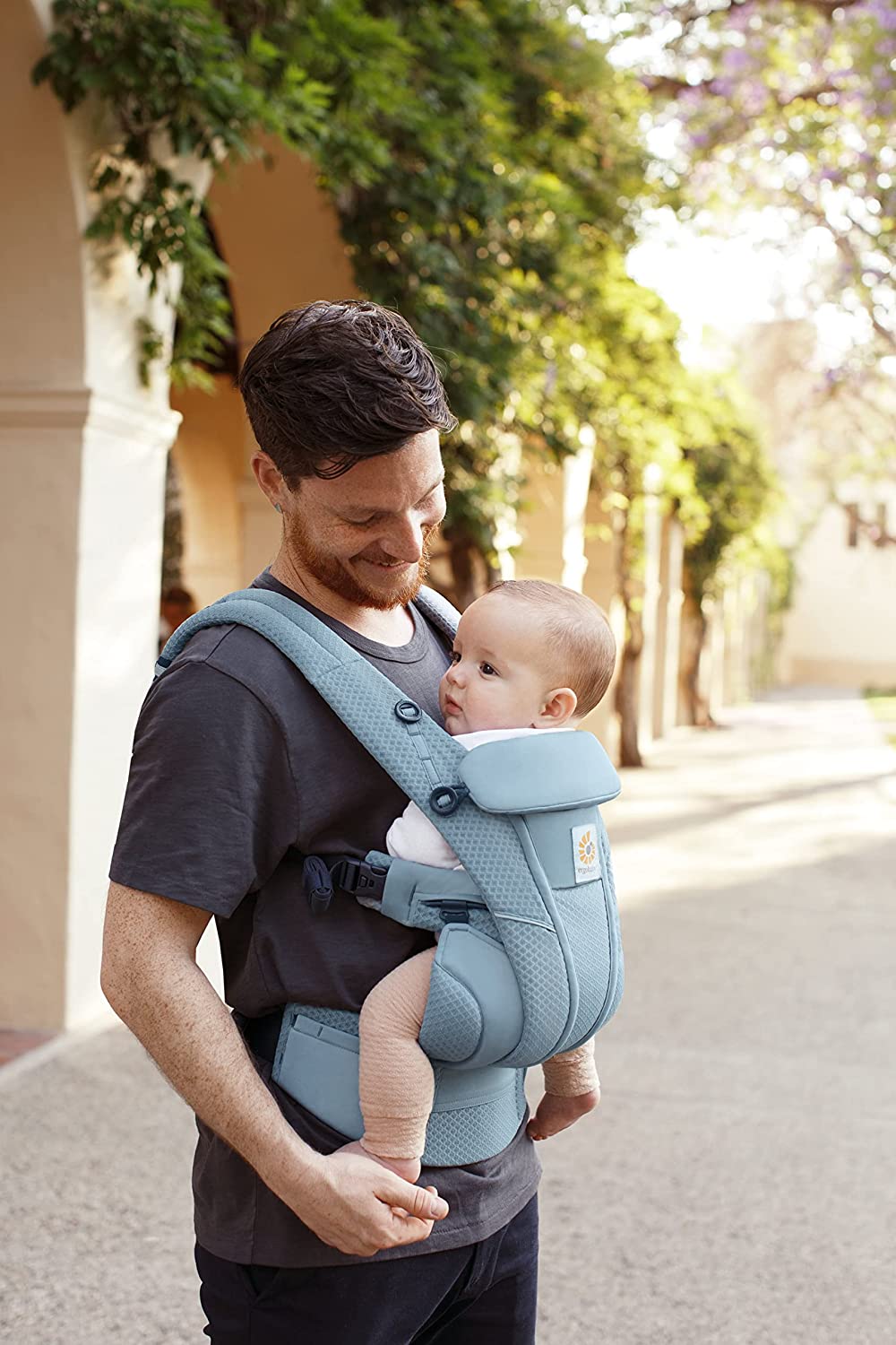 Ergobaby - Portabebés Omni Breeze SoftFlex 20kg+ - 4 posiciones - Azul pizarra 