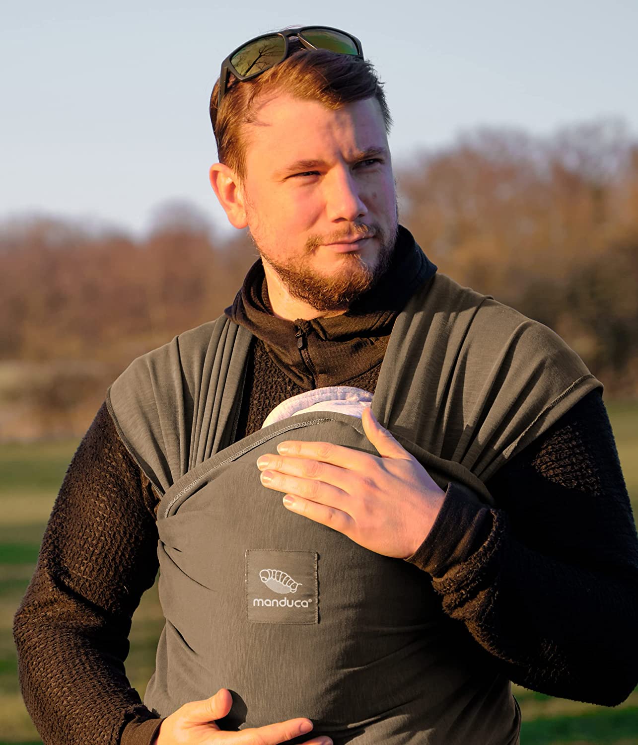 manduca Sling > Olive < Elastic Baby Sling com Certificado GOTS 100% Algodão Orgânico 3 Instruções de Encadernação (Carregador de Barriga, Transportador Cruzado, Transportador de Quadril) para Recém-nascidos e Bebês desde o Nascimento