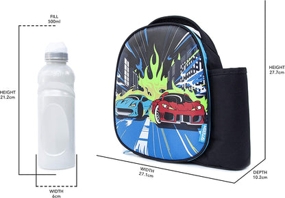 Smash 22834 Fiambrera y Botella, Poliéster, 500 mililitros, Multi