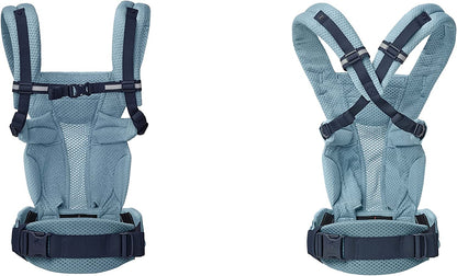 Ergobaby - Omni Breeze Carrier Porta-Bebês SoftFlex 20kg+ - 4 posições - Slate Azul