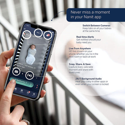 Nanit Pro Monitor de Bebê Inteligente com Suporte de Chão