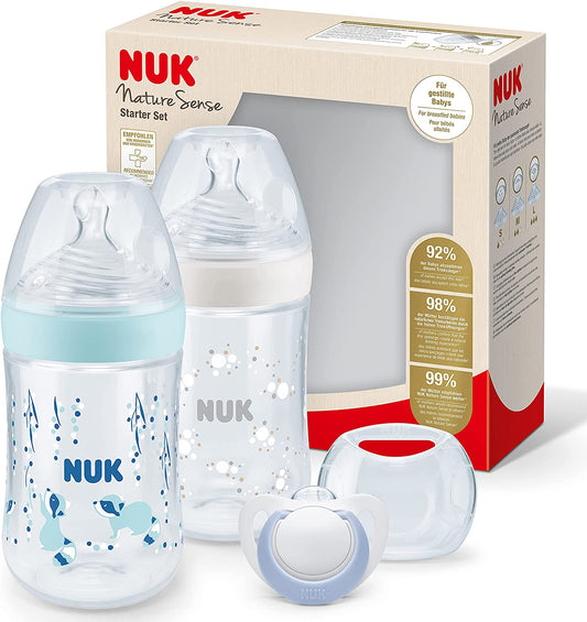 NUK Nature Sense - Conjunto de mamadeiras de bebê 0-6 meses