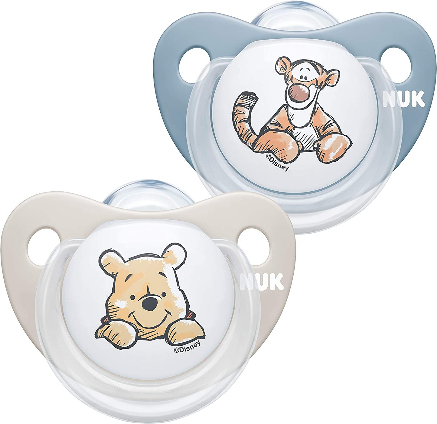 NUK - Chupetas Ursinho Pooh - Kit com 2 - (0-6 Meses) -  Azul