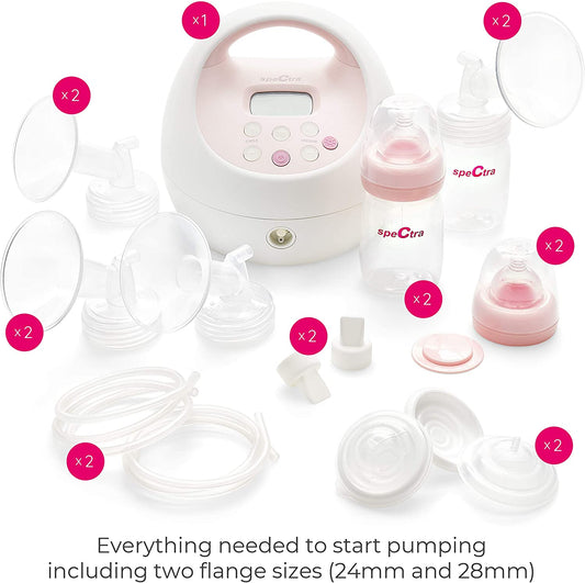 Spectra S2 - Bomba de mama elétrica dupla de grau hospitalar, rosa