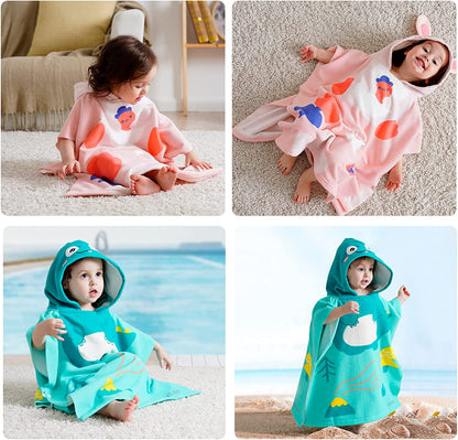 Bebamour - Toallas con capucha 100% Algodón 60x65 - 0-6 años - Conejo Rosa 