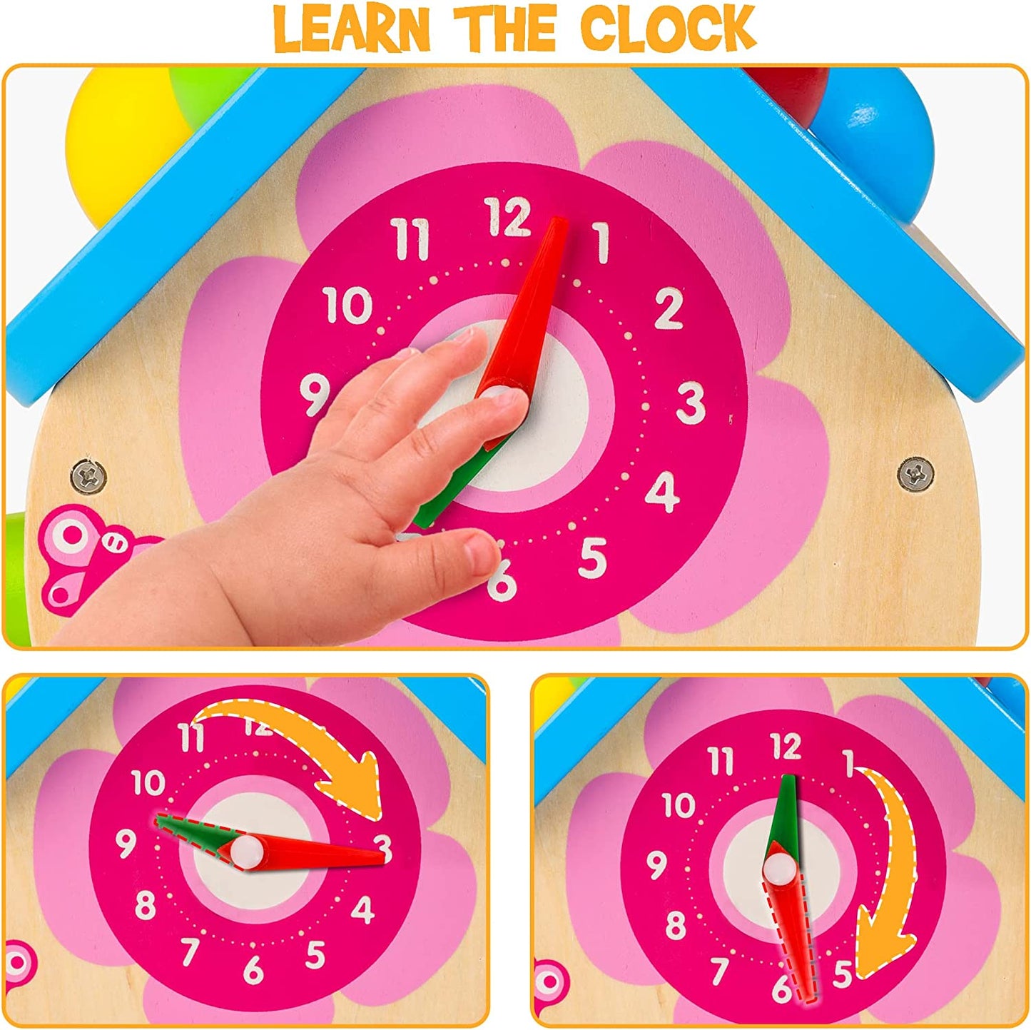 HELLOWOOD Casinha de Bolas e Martelo de Madeira 1+ anos