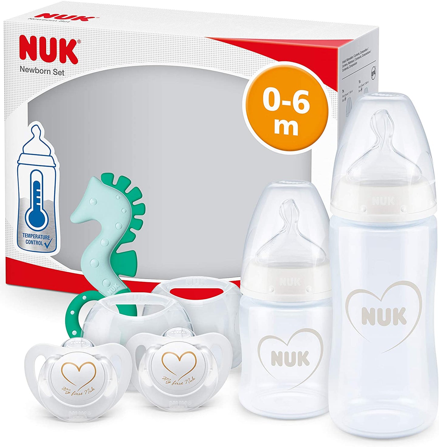 NUK First Choice+ Mamadeiras com Controle de Temperatura - Kit Recém Nascido