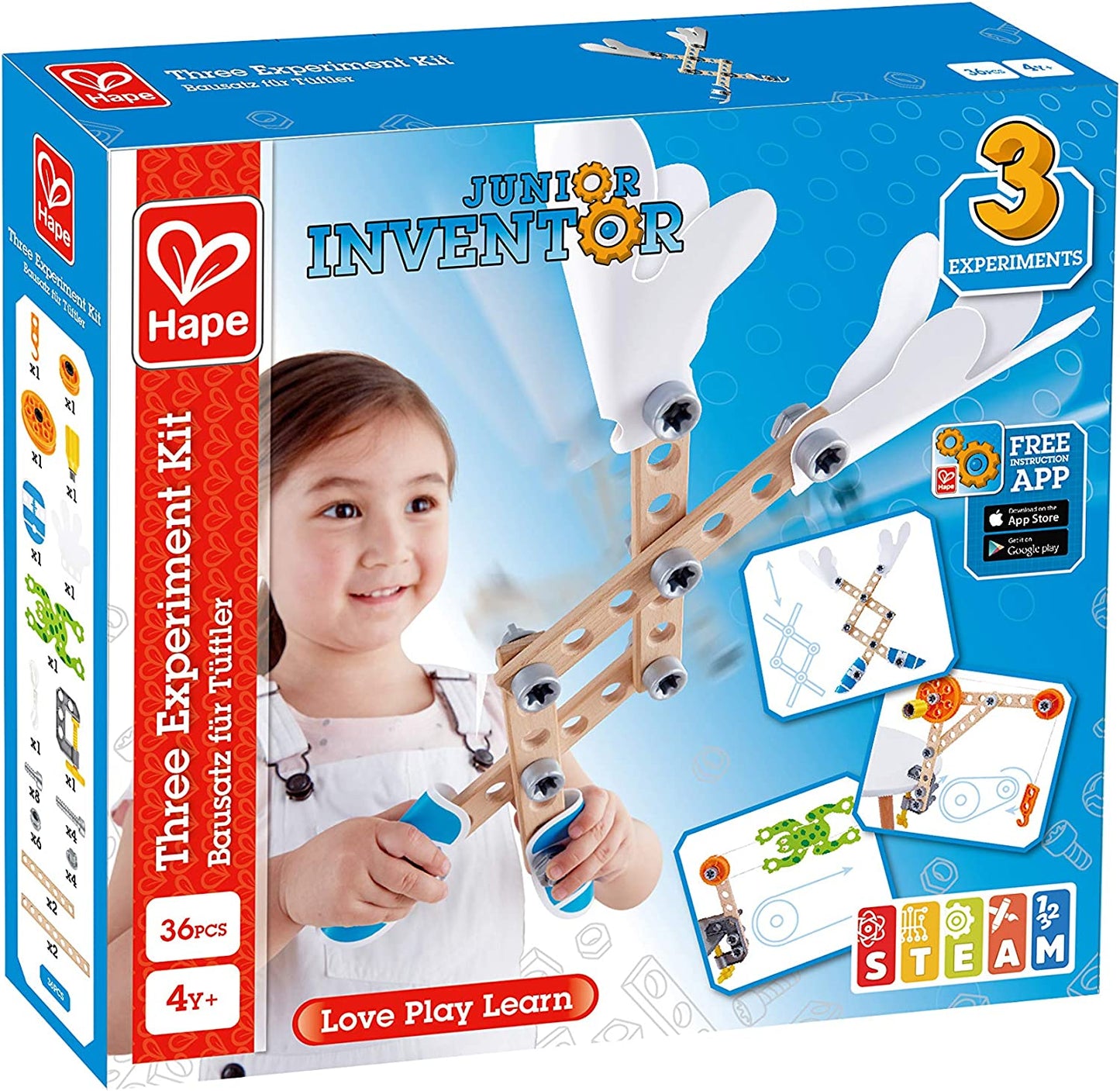 Hape - Kit de Três Experimentos Jogo de Madeira - E3030 - 4+