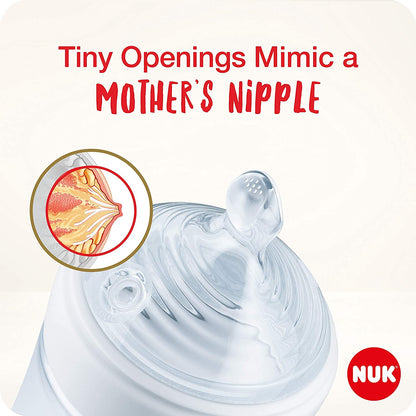 NUK Nature Sense - Conjunto inicial de mamadeira para bebê de vidro