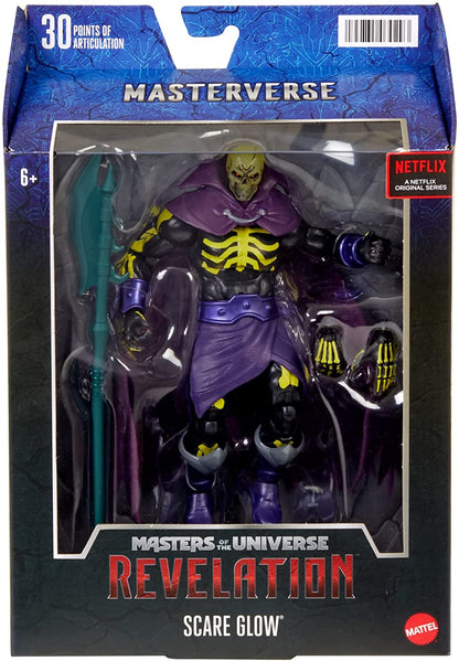 Masters of the Universe - Figura de acción Masterverse Scare Glow MOTU de 7 pulgadas