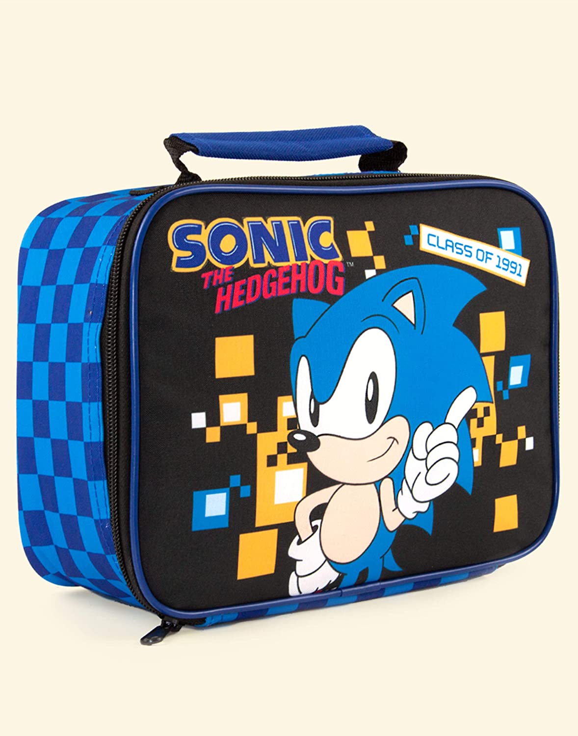 Sonic The Hedgehog lancheira para crianças | Recipiente de comida para jogos retrô para meninos tamanho único