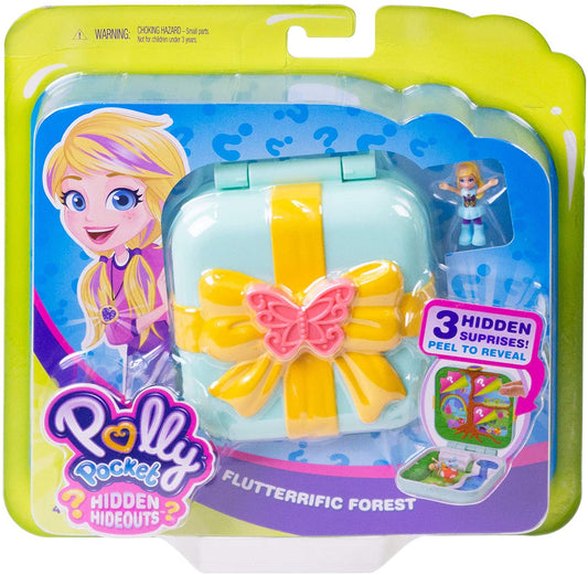 Polly Pocket GDK79 Pocket Esconderijo Secreto Floresta com tema Fairy Forest, Micro Polly e acessório