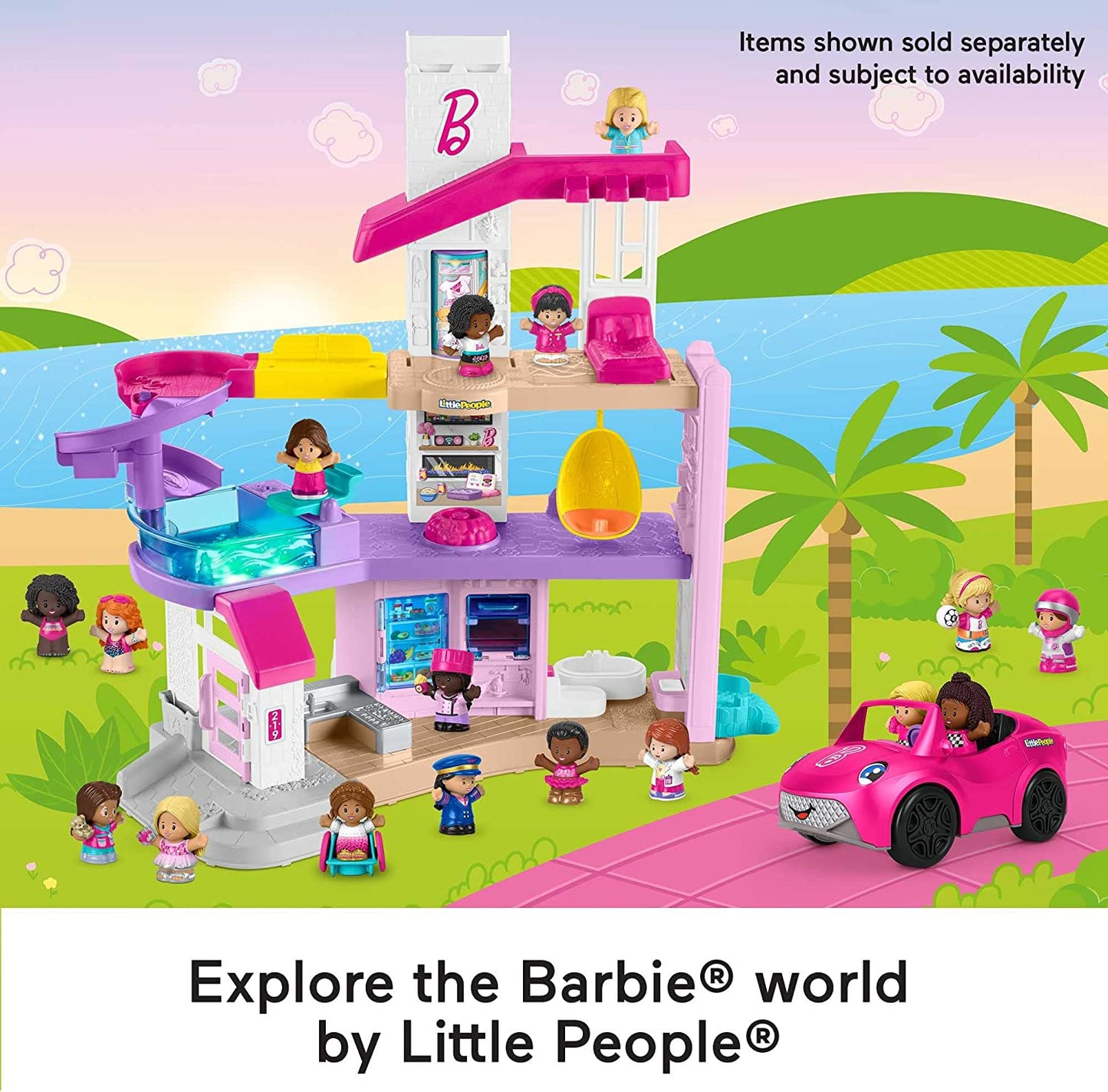 Fisher-Price - Barbie Little DreamHouse - Multilíngue com Luzes e Música