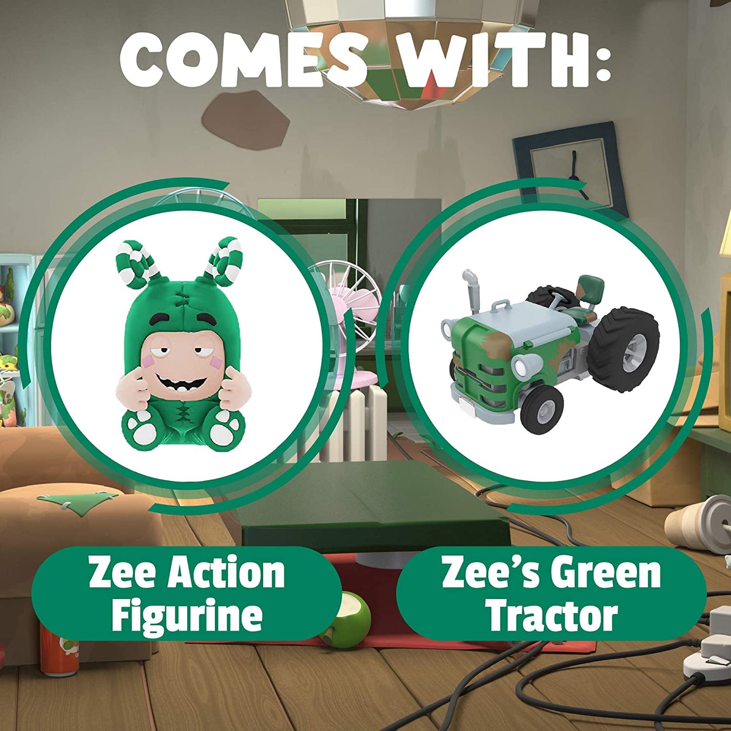 Oddbods Action Vehicle Zee's Tractor