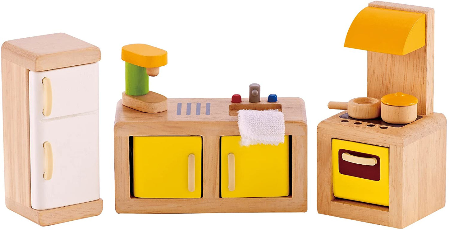 Hape - Cozinha - Acessórios para casas de bonecas de madeira