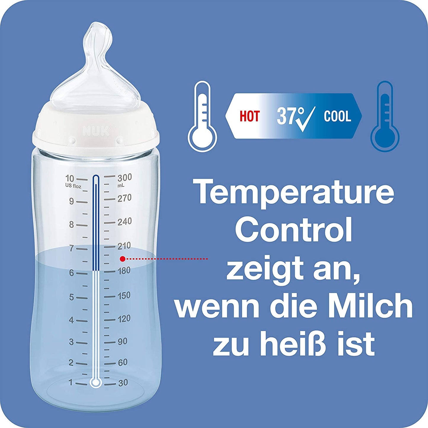 NUK First Choice+ Mamadeiras com Controle de Temperatura - Kit Recém Nascido