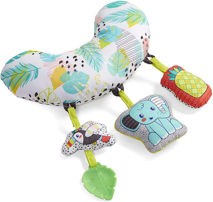 Infantino - Tapete de brincar dobrável 4 em 1 estimulante, com 4 modos e 4 brinquedos sensoriais adicionais