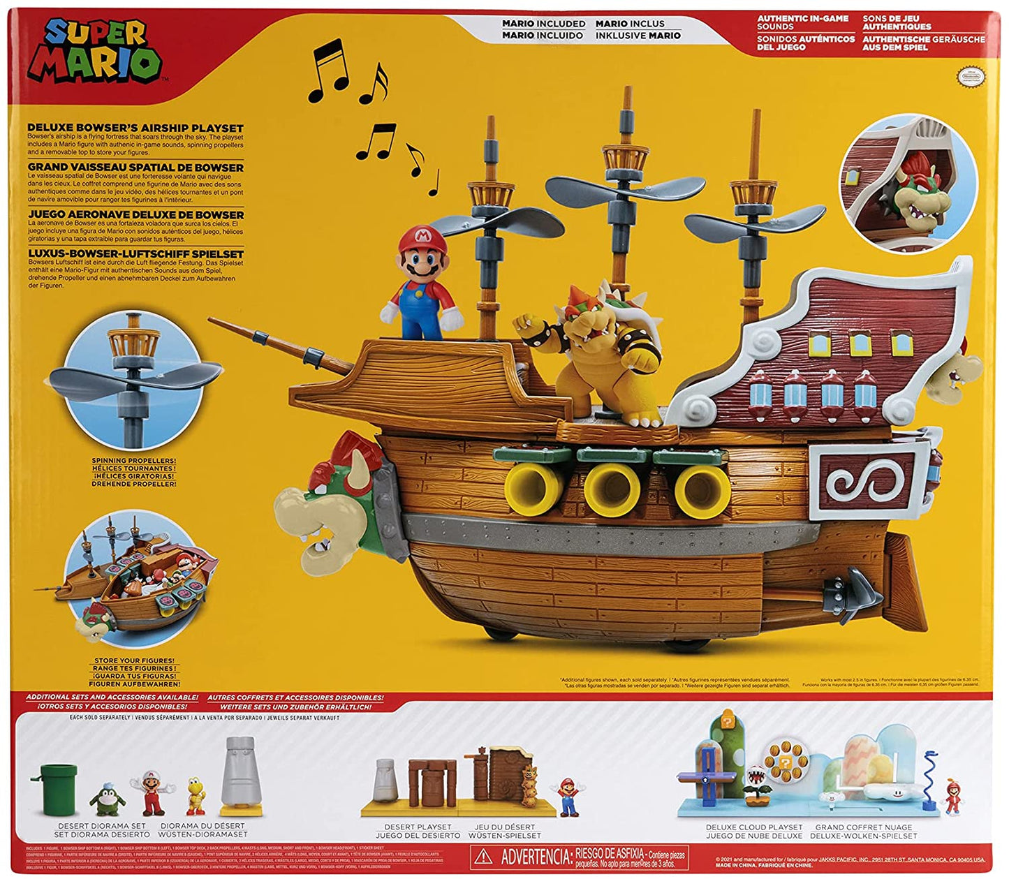 Super Mario Deluxe Bowser's Airship Playset