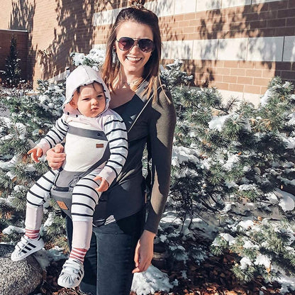 Bebamour bebês - Porta 3-36 meses 6 em 1 Porta-bebês Assento de quadril com capa de cabeça, 3 peças de almofadas para babar (porta-bebês, amarelo ar)