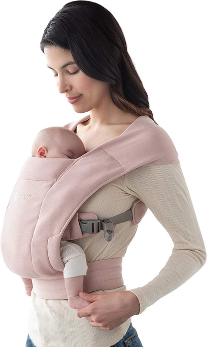 Ergobaby Mochila Porta Bebé Recién Nacido Embrace Extra Suave y Ergonómica - Rosa 