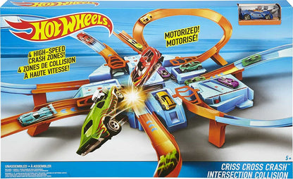 Hot Wheels - Conjunto de pistas motorizado Criss Cross Crash