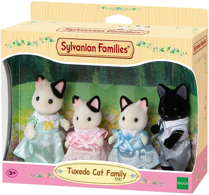 Sylvanian Families - Família de Gato Tuxedo
