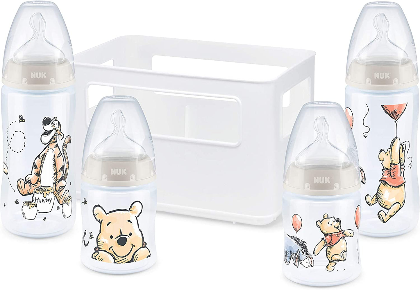 NUK Disney Ursinho Pooh First Choice - Kit com 4 Mamadeiras