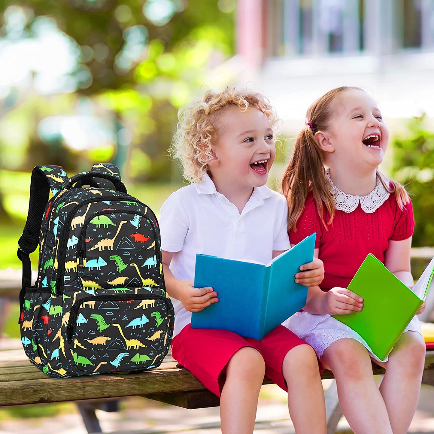 SAMIT -  Kit de Mochila Dinossauros 3 peças