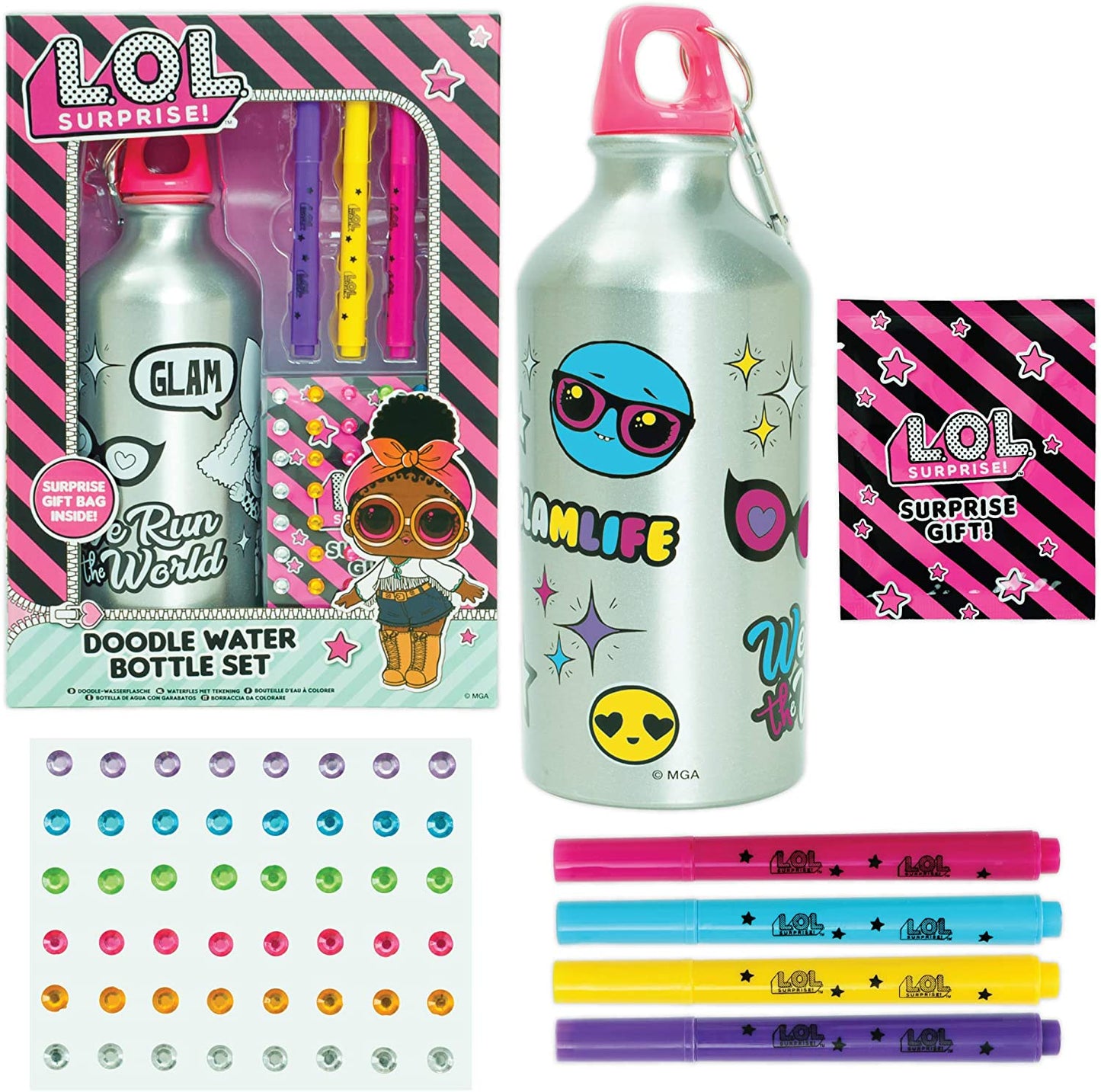 L.O.L -  Conjunto surpresa de colorir seu próprio frasco de água