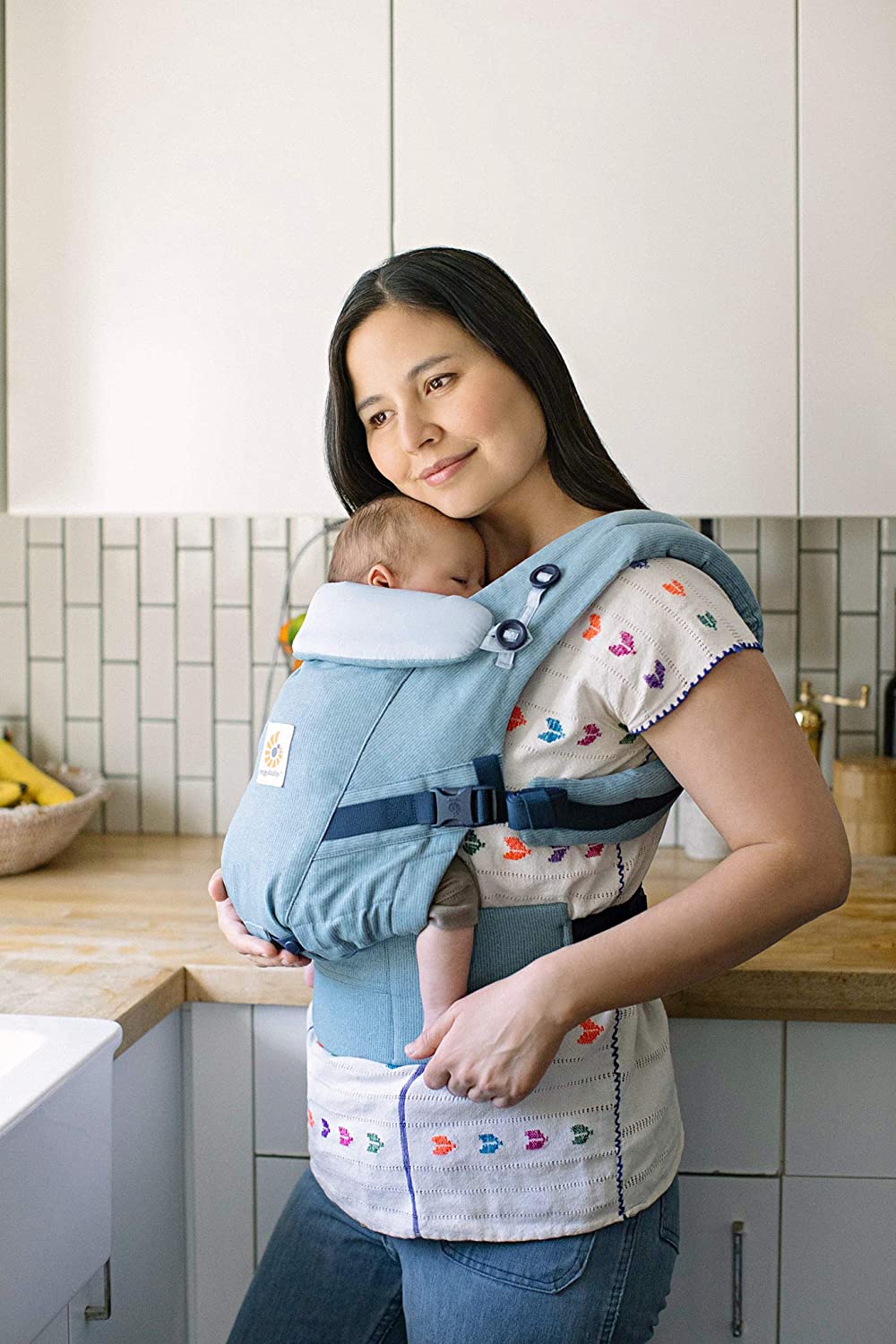 Ergobaby - Canguro Colección Adapt para Recién Nacido - (3,2-20 kg) - Azul Heritage 