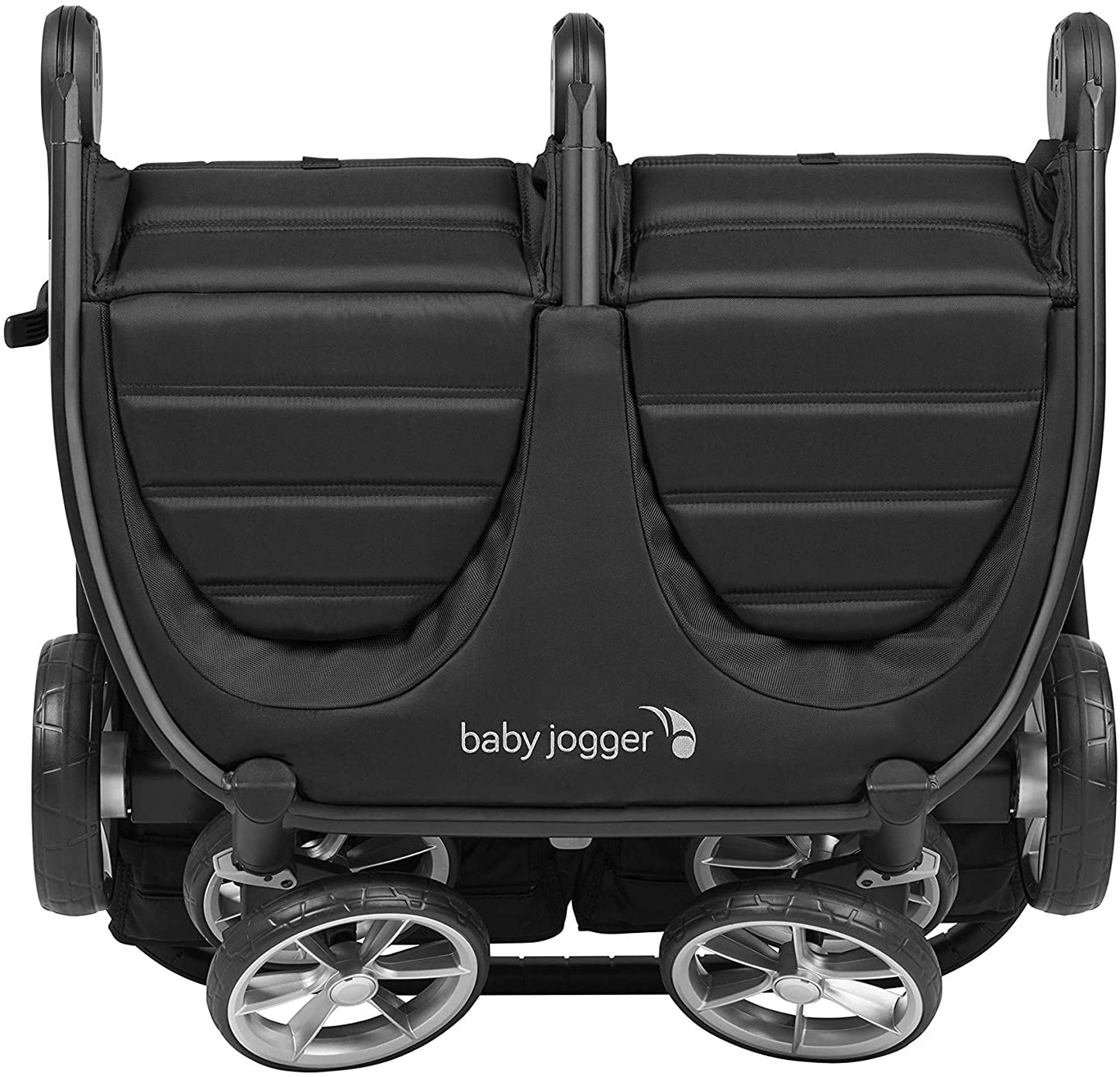 Baby Jogger City Duplo 2 Carrinho de Bebê para Gêmeos Duplo Leve, dobrável e compacto - Jet (preto)