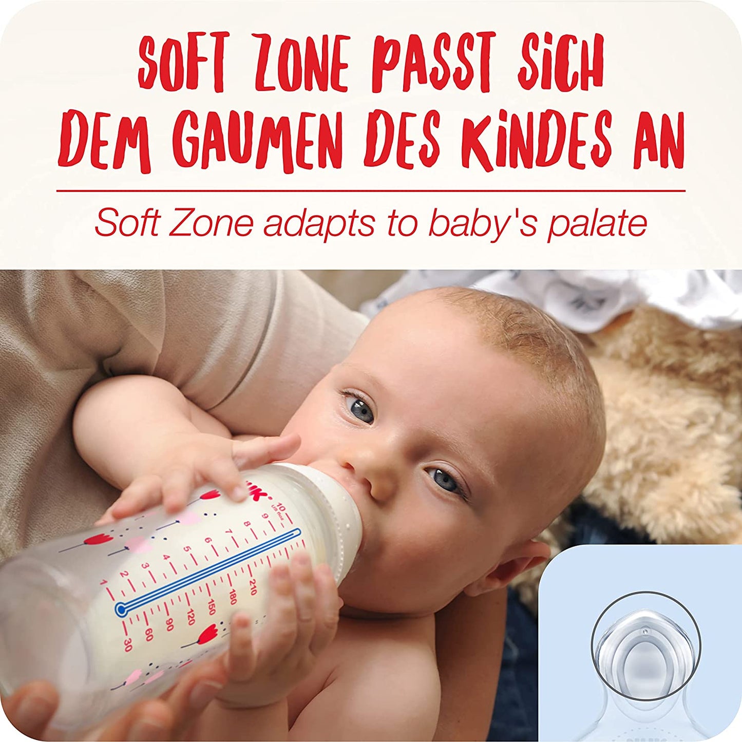 NUK First Choice+ Baby Kit de Mamadeiras Anti-Cólica com Controle de Temperatura 0-6 meses 3x 300ml