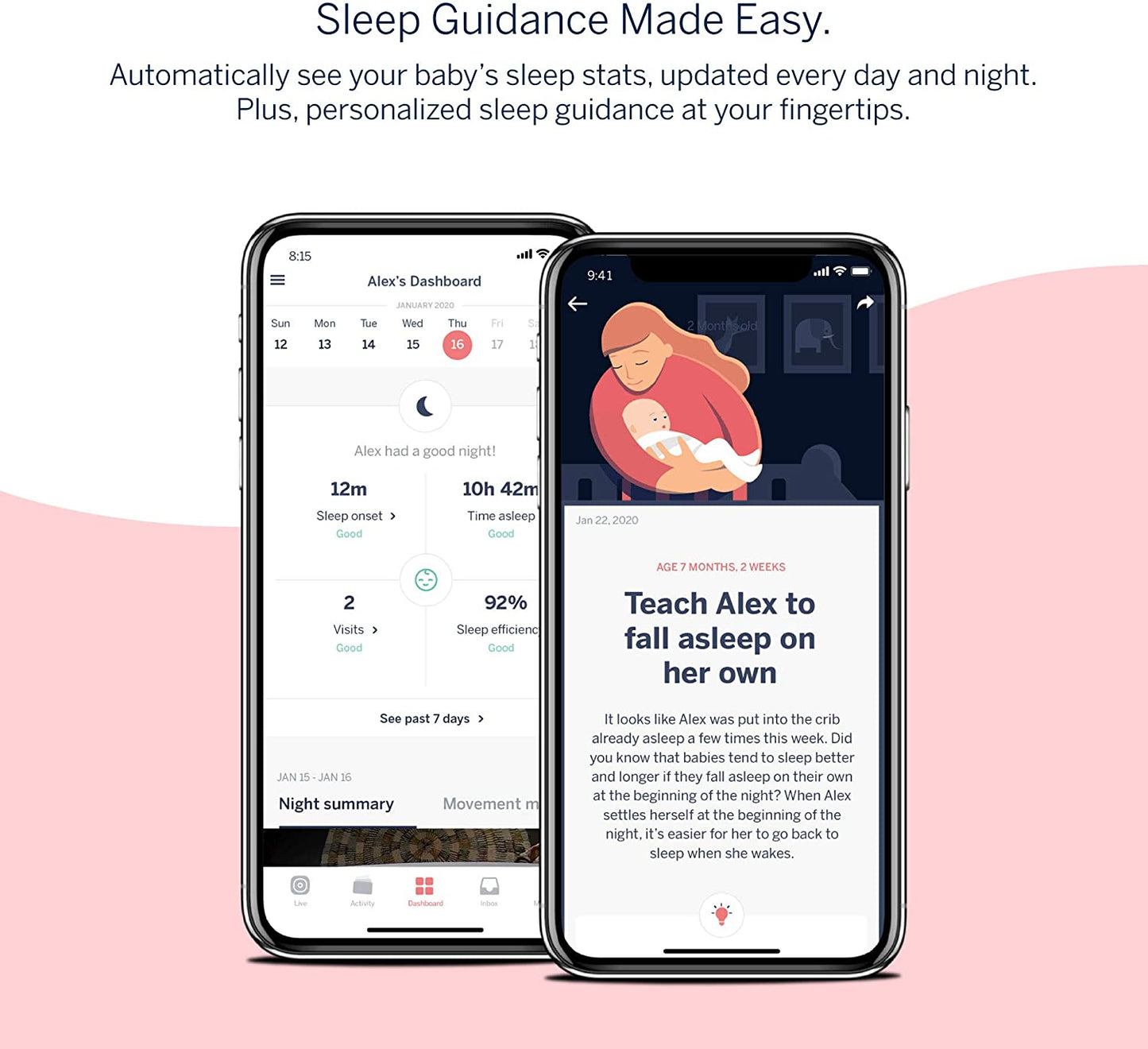 Nanit Pro Monitor de Bebê Inteligente com Suporte de Chão