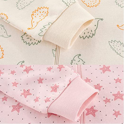 MAMIMAKA Pijamas unisex para bebé recién nacido, pijamas de algodón con cremallera de 2 vías para dormir y jugar, edades de 4,0 a 18 meses