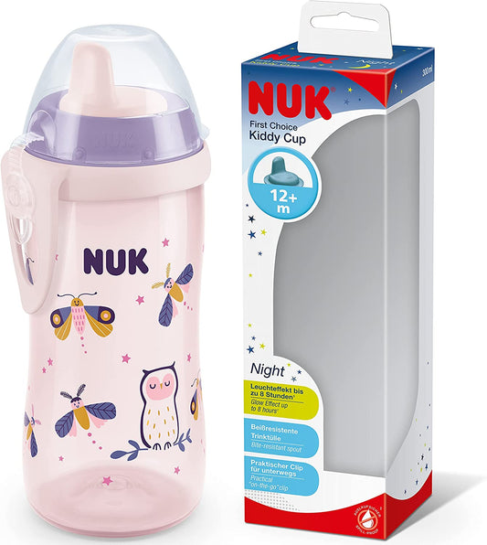 NUK Kiddy Cup Night - Garrafa Brilho no Escuro Sippy Cup | 12 meses+