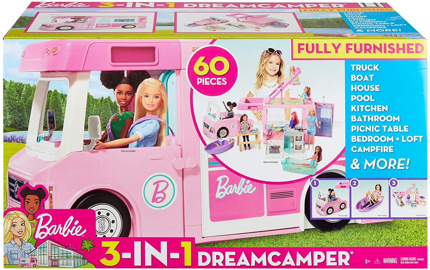 Barbie 3-in-1 - Veículo e acessórios DreamCamper
