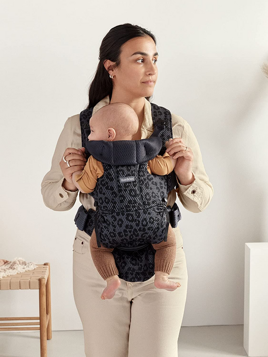 BabyBjörn Mochila Porta Bebé Move, Malla 3D, Antracita/Leopardo