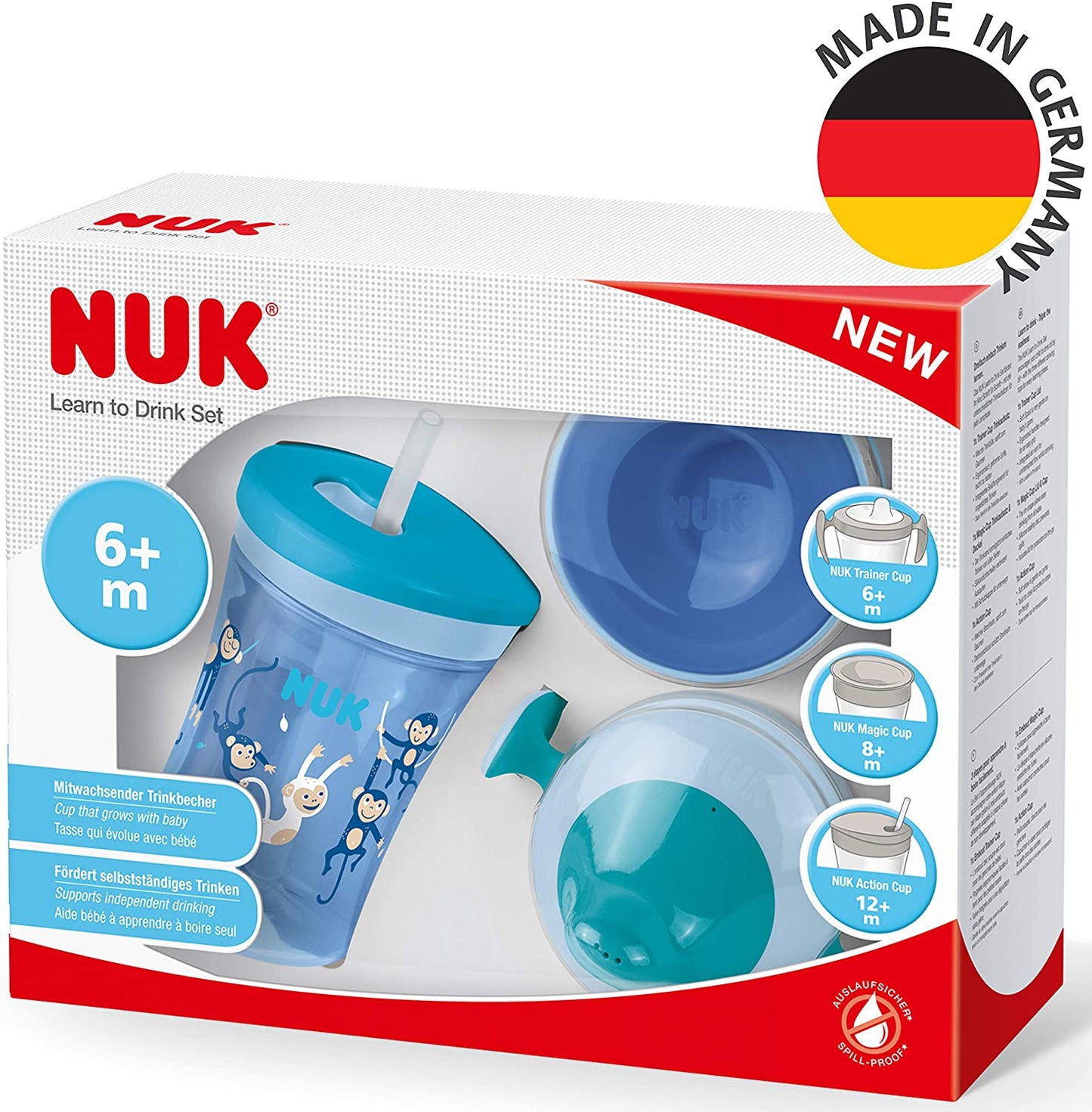 Nuk - Conjunto de treinamento 3 em 1 azul