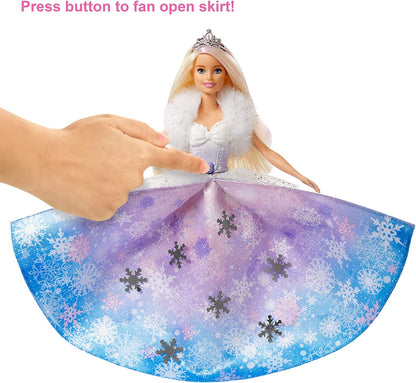 Barbie - Dreamtopia Fashion Vestido de Floco de Neve e Escova de Cabelo - GKH26