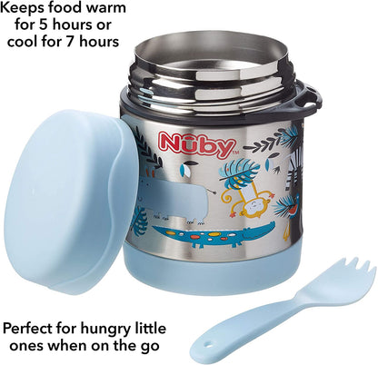 Nuby Thermos Jar | Frasco de alimento isolado | Mantém os alimentos quentes e frios