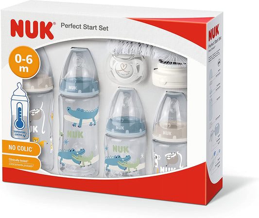 NUK First Choice+ Kit de Mamadeira Anti-Cólicas Perfect Start - 9 itens