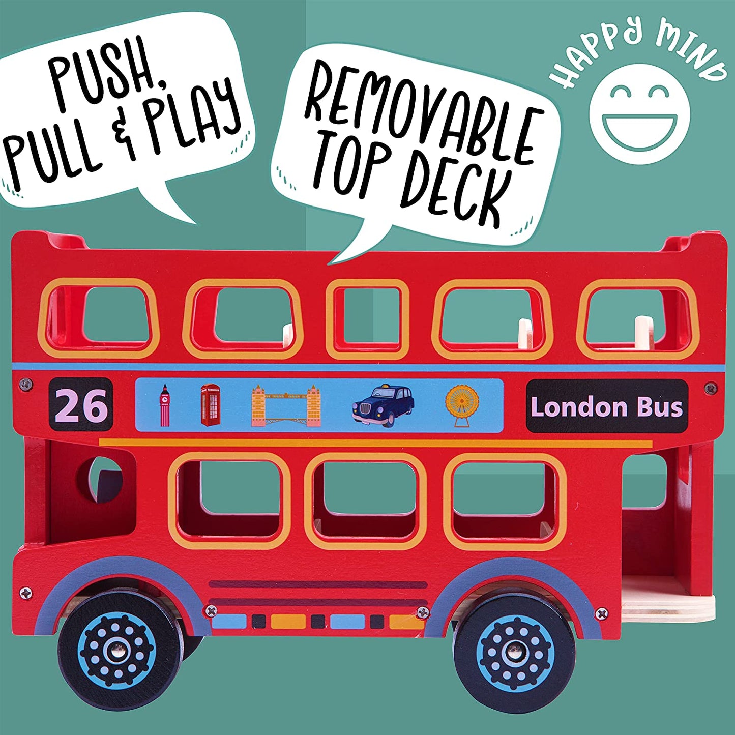 Jaques of London - London Ônibus de madeira