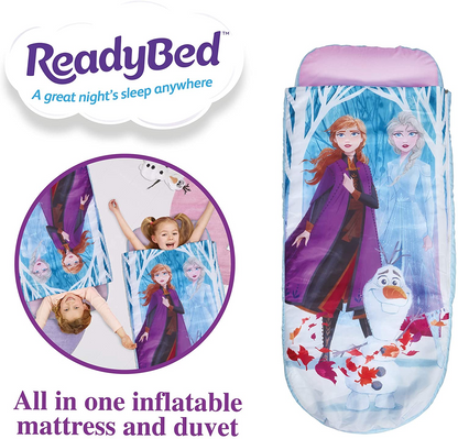 Disney Frozen Junior ReadyBed-2 em 1 cama de ar inflável para crianças em uma bolsa com bomba, poliéster, solteiro